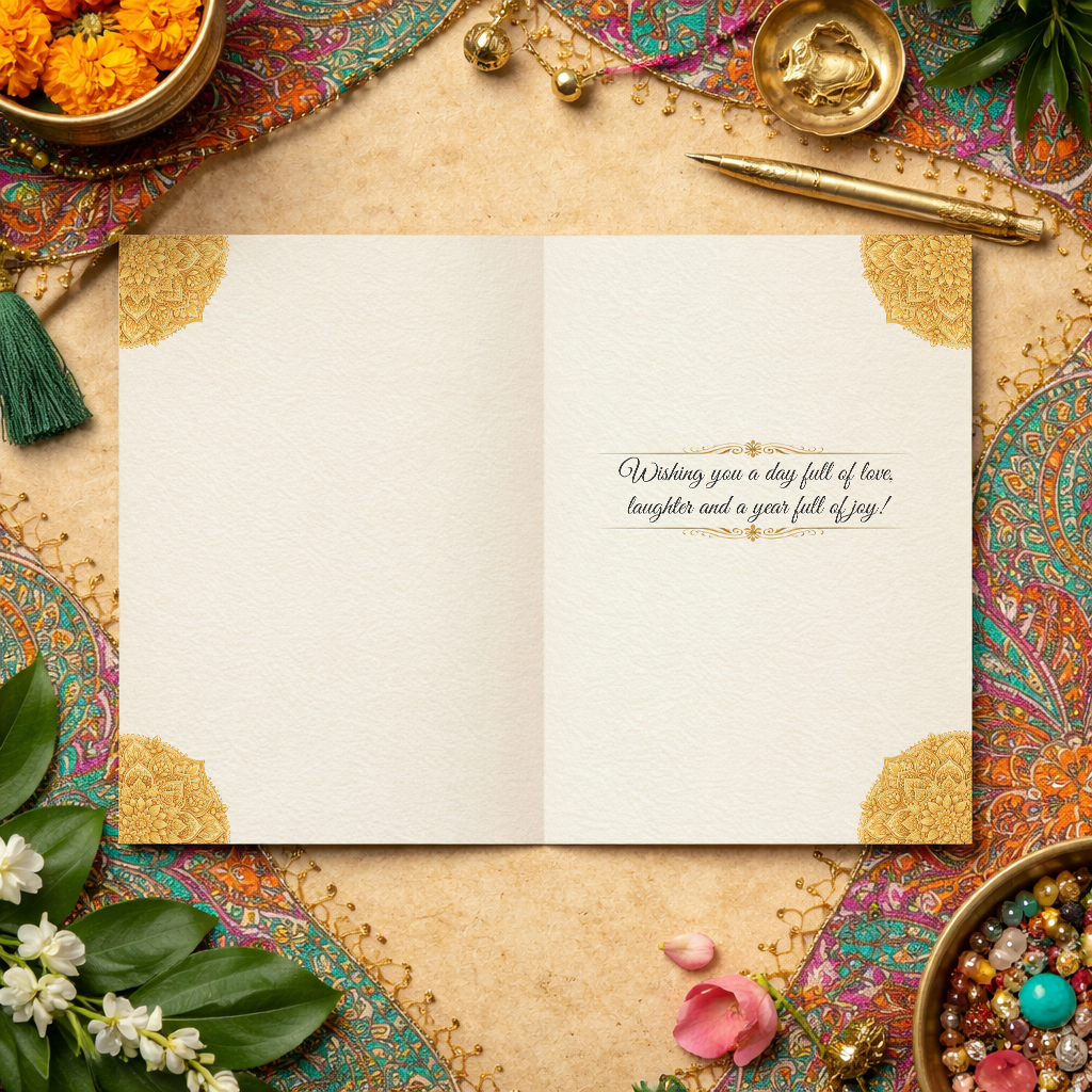 Open Sona Series birthday card interior message